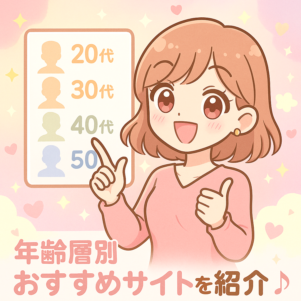 男性会員の年齢でみつけるメールㇾで郁夫年齢層別おすすめサイトを紹介 